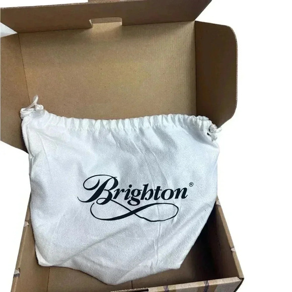 Brighton Black Rose Leather Bag with gold chain - box and dust bag - Picture 9 of 11